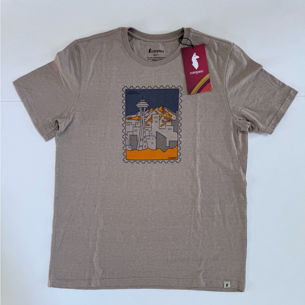 2 for $30 Item, Cotopaxi Post Stamp Organic T-Shirt - Seattle, Men’s M